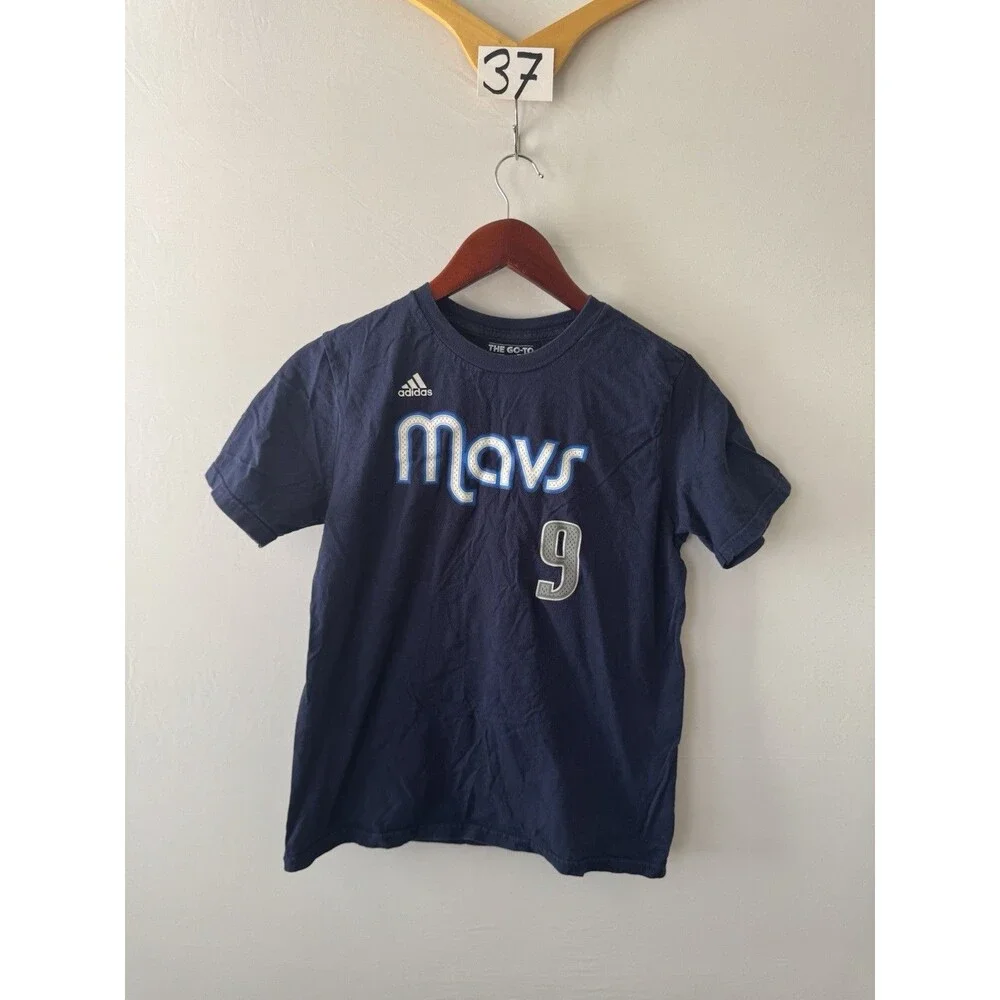 Adidas Rajon Rondo #9 Dallas Mavericks Mavs Youth L 14/16 NBA T-Shirt Navy